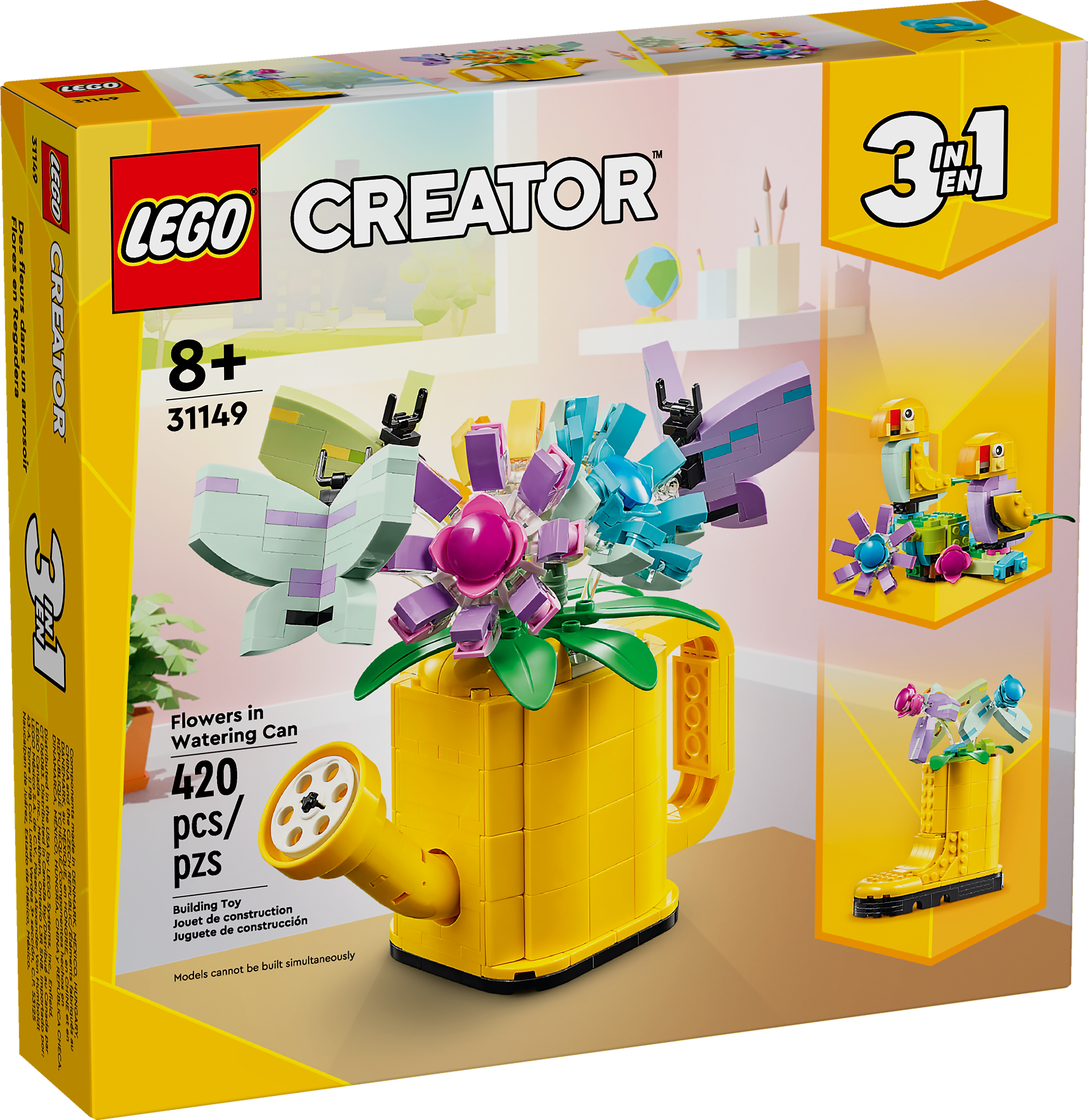 LEGO Creator Flowers in Watering Can 3-In-1, 420 Pieces (31149)