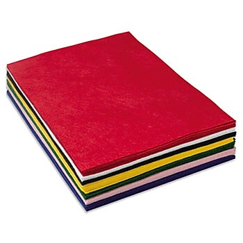 Felt Sheets, One Pound of 9" x 12", Assorted Colors (3437AD)