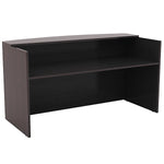 Alera Valencia Series Reception Desk W/counter, 71w X 35 1/2d X 42 1/2h, Espresso