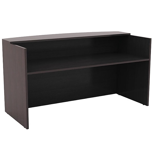 Alera Valencia Series Reception Desk W/counter, 71w X 35 1/2d X 42 1/2h, Espresso