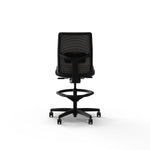 HON Ignition 2.0 Armless Mesh/Vinyl Task Stool with Backrest and Footrest, Black/Basalt (HITSM.S1.N.H.IM.SX23.BL.SB.T)