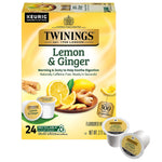 Twinings Lemon & Ginger Herbal Tea, Keurig® K-Cup® Pods, 24/Box (TNA89556)