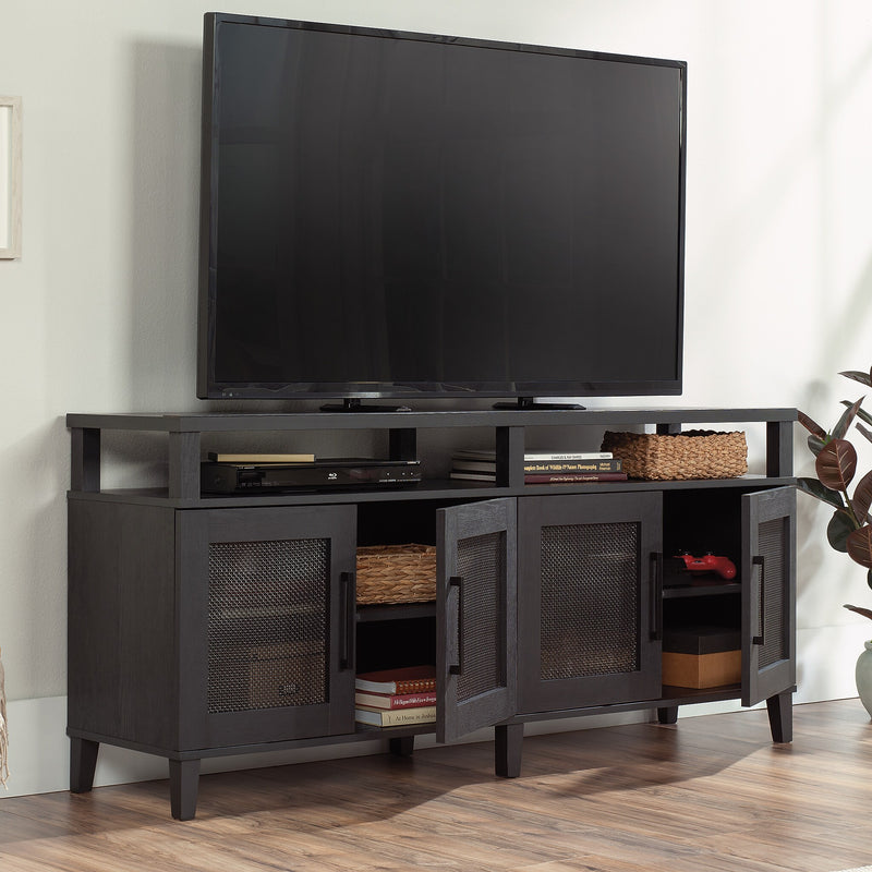Sauder Tiffin Line Credenza TV Stand, Screens up to 65", Raven Oak (433576)
