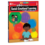 Shell Education 180 Days Social-Emotional Learning, Writing, & Spelling Grade 1, 3/Set (SEP147653)