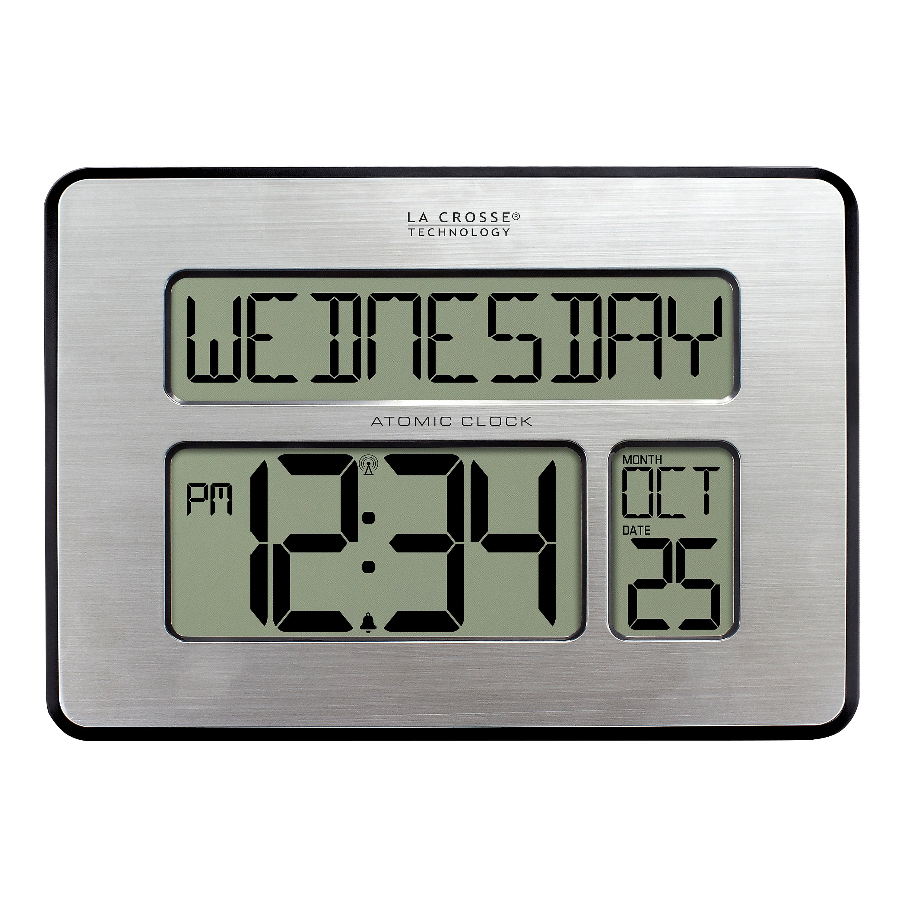 La Crosse Technology Atomic Wall/Table Clock, 7.5"H x 9.75"W x 1"D (513-1419)