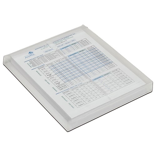 AbilityOne SKILCRAFT Hook/Loop Clear Expansion Envelopes, Document, Letter, Hook & Loop, Polypropylene, 5/Pack, Clear