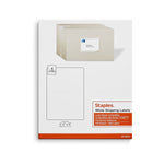 Staples Laser/Inkjet Shipping Labels, 3 1/2" x 5", Bright White, 4 Labels/Sheet, 100 Sheets/Pack, 400 Labels/Box (ST18074-CC)