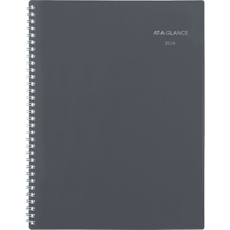 2026 AT-A-GLANCE DayMinder 8.5" x 11" Weekly & Monthly Appointment Book, Plastic Cover, Gray (GC520-07-26)
