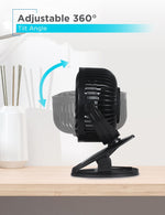 Black & Decker 4" Clip Fans, 3-Speed, Black, 2/Pack (BFDC42PK)