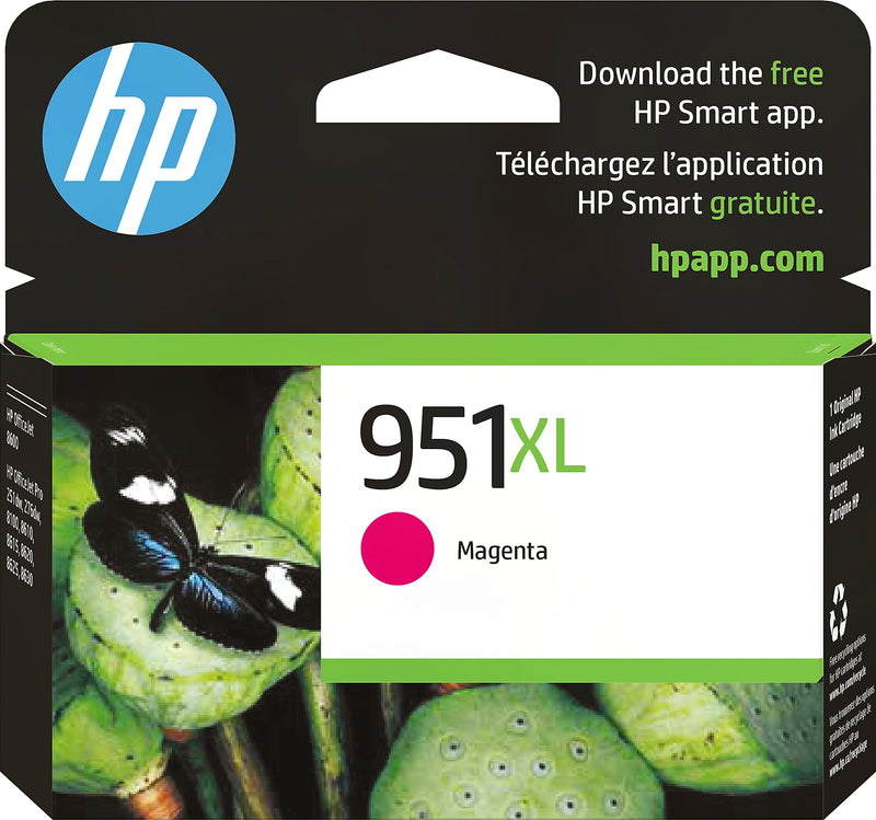 HP 951XL Magenta High Yield Ink Cartridge, Prints Up to 1,500 Pages (CN047AN#140)