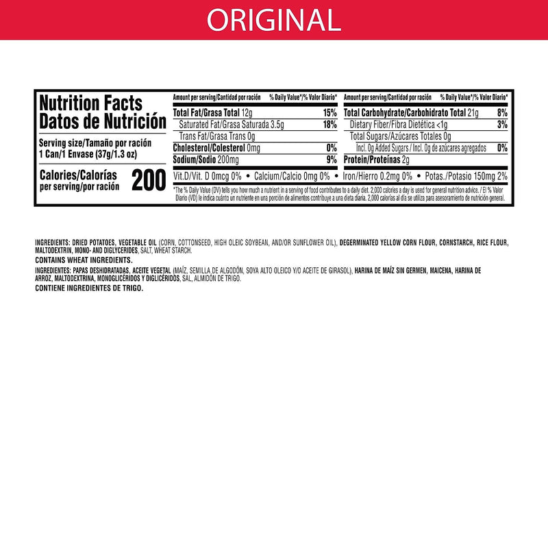 Pringles Grab & Go Original Crisps, 1.3 oz., 12/Box (PRINGLES84555)