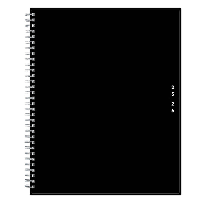 2025-2026 Blue Sky 8.5" x 11" Academic Year Weekly & Monthly Planner, Plastic Cover, Solid Black (134433-A26)