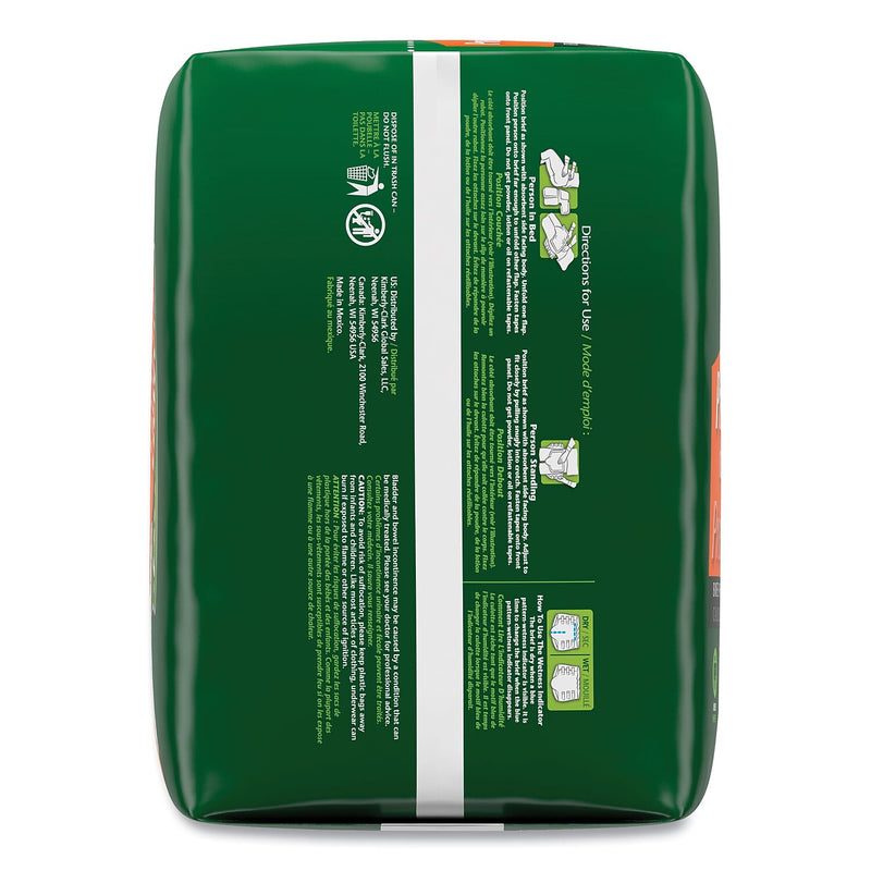 Depend Incontinence Protection Diapers with Tabs, Large, 35" to 49" Waist, 16/Pack, 3 Packs/Carton (35458)