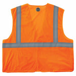 Ergodyne GloWear 8215BA High Visibility Sleeveless Safety Vest, ANSI Class R2, Orange, 4XL/5XL (21069)