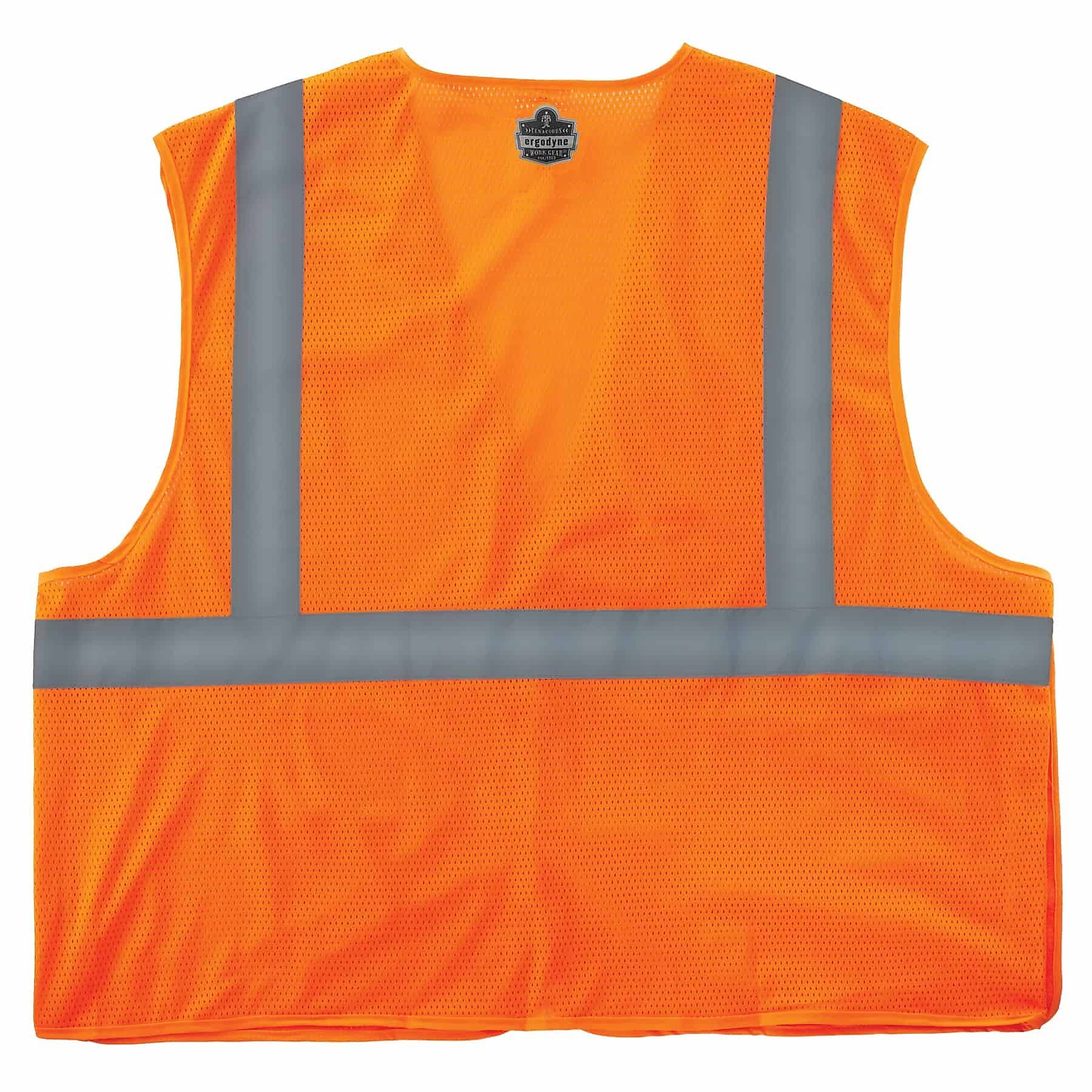 Ergodyne GloWear 8215BA High Visibility Sleeveless Safety Vest, ANSI Class R2, Orange, 4XL/5XL (21069)