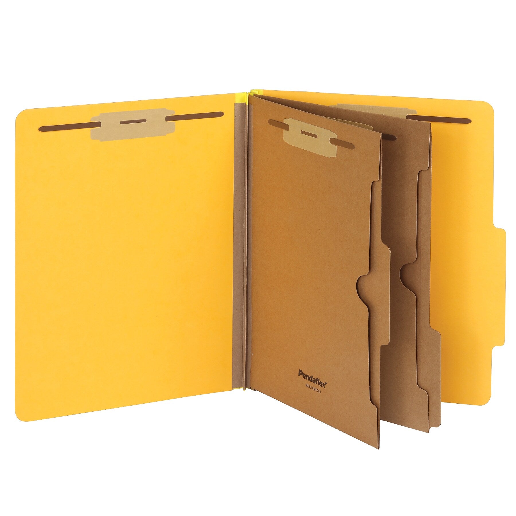Pendaflex Heavy Duty Classification Folder, 2-Dividers, 2" Expansion, Letter Size, Yellow, 10/Box (1006942)