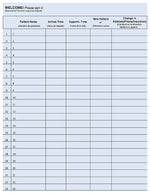Bilingual Patient Sign-in Sheets