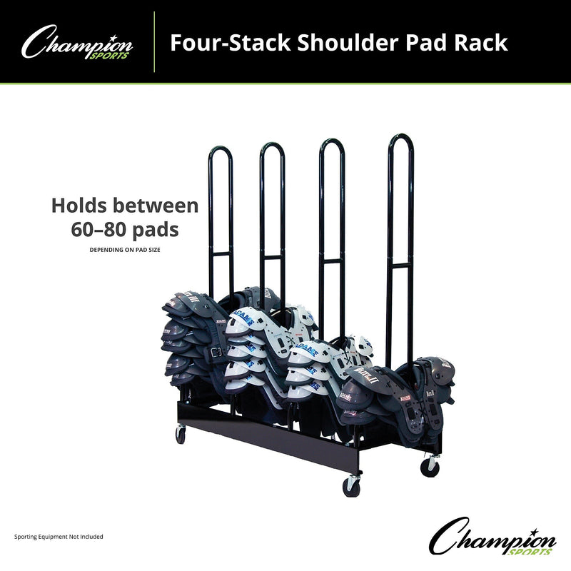 Champion Sports Four-Stack Shoulder Pad Rack