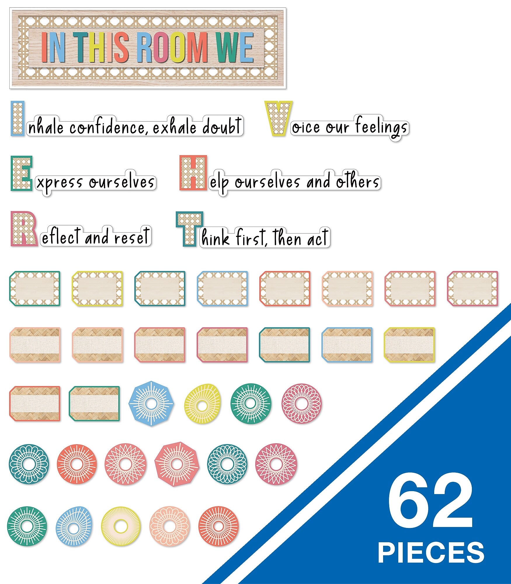 Carson Dellosa Education True to You In This Room We Thrive Bulletin Board Set, 62/Pack (110588)