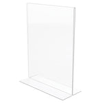 Staples Double-Sided Sign Holder, 8.5" x 11", Clear Plastic, 12/Pack (28180)