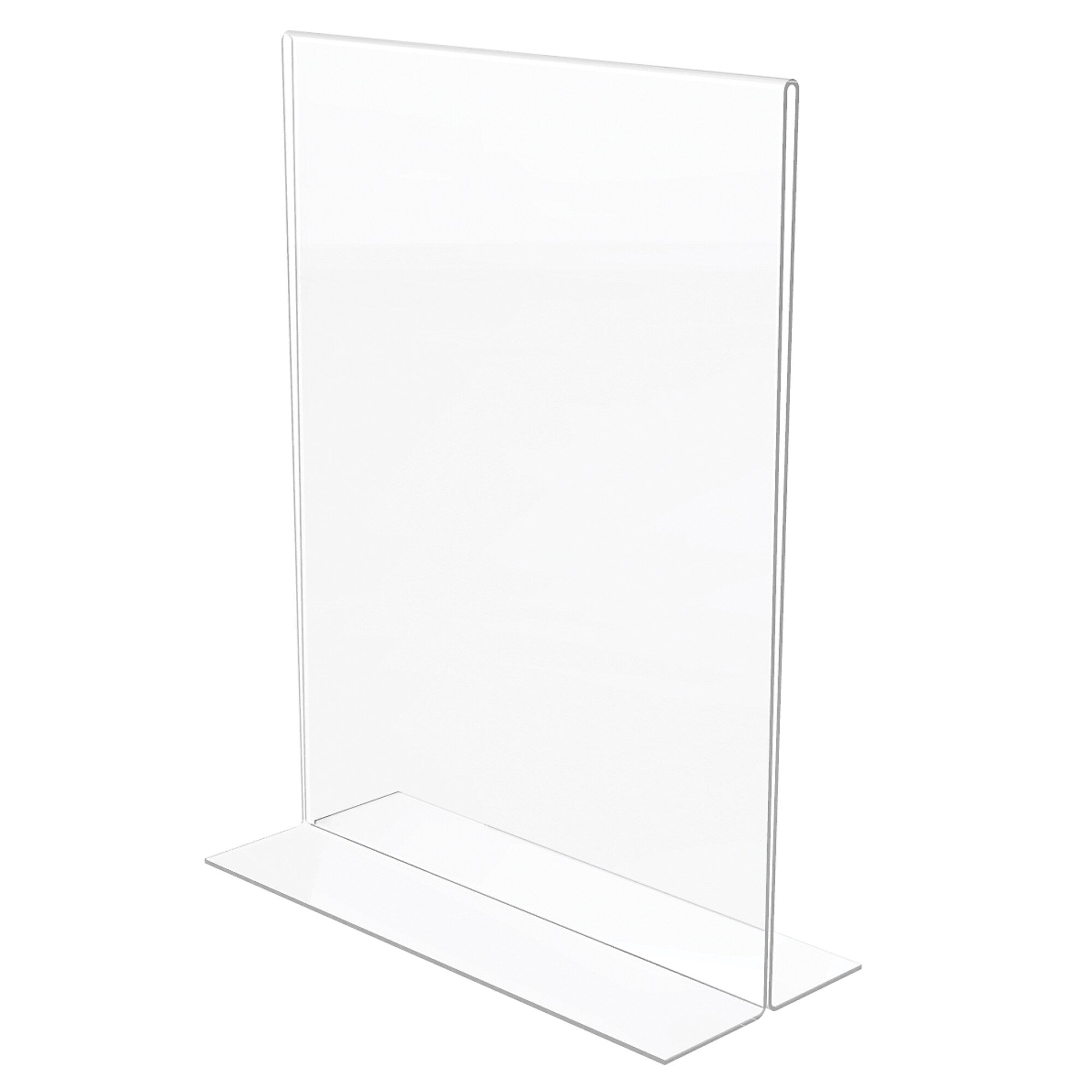 Staples Double-Sided Sign Holder, 8.5" x 11", Clear Plastic, 12/Pack (28180)