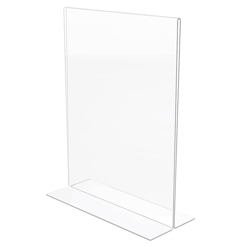 Staples Double-Sided Sign Holder, 8.5" x 11", Clear Plastic, 12/Pack (28180)