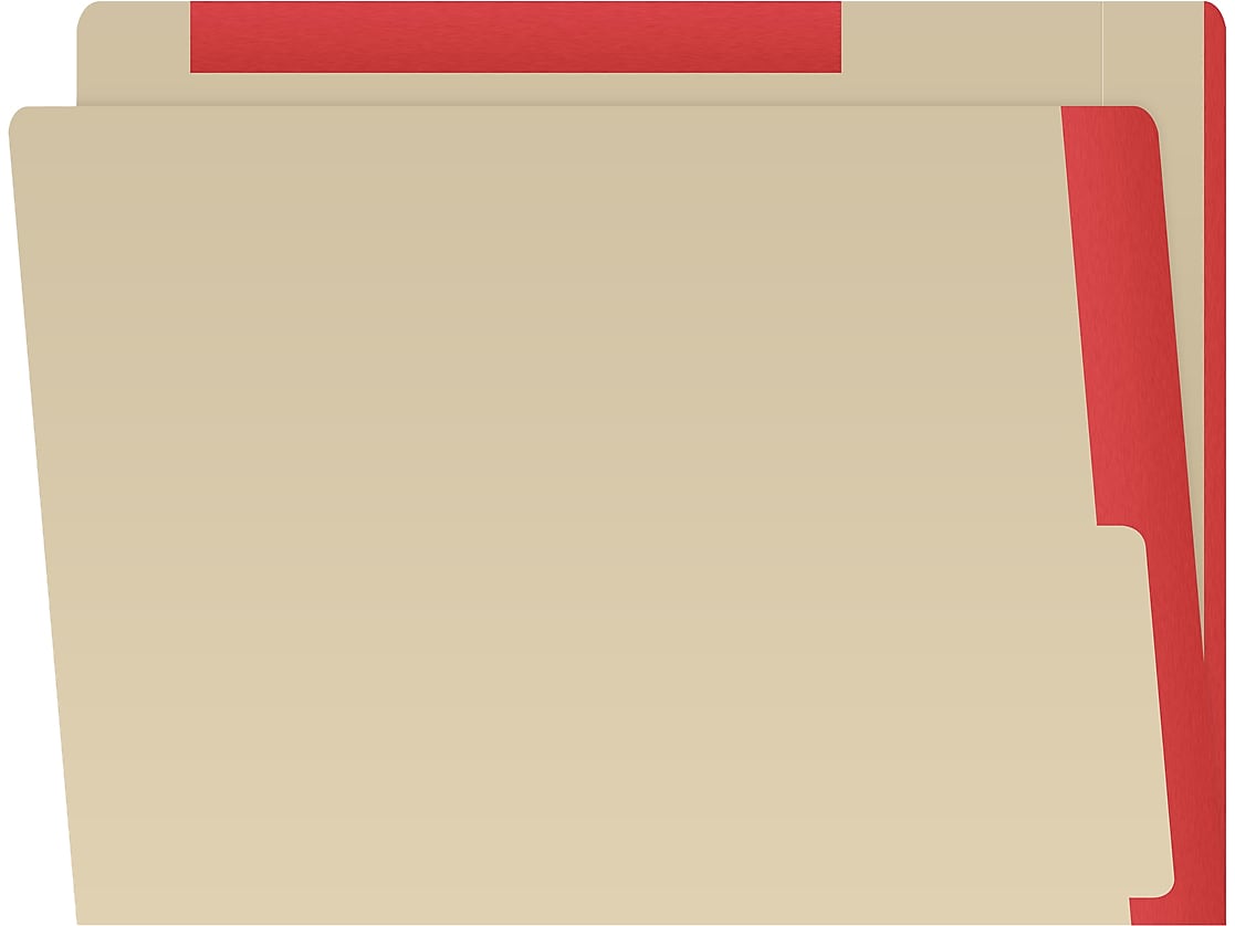Medical Arts Press Heavy-Duty End Tab File Folder, Straight Cut, Letter-Size, Manila, 50/Box (S-09466-RED)