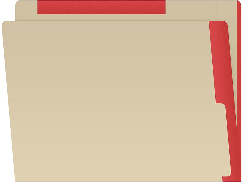 Medical Arts Press Heavy-Duty End Tab File Folder, Straight Cut, Letter-Size, Manila, 50/Box (S-09466-RED)