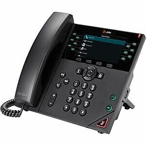 Poly Voice VVX 450 VOIP Phone with Digital Answering, Black (8B1L7AA#AC3)