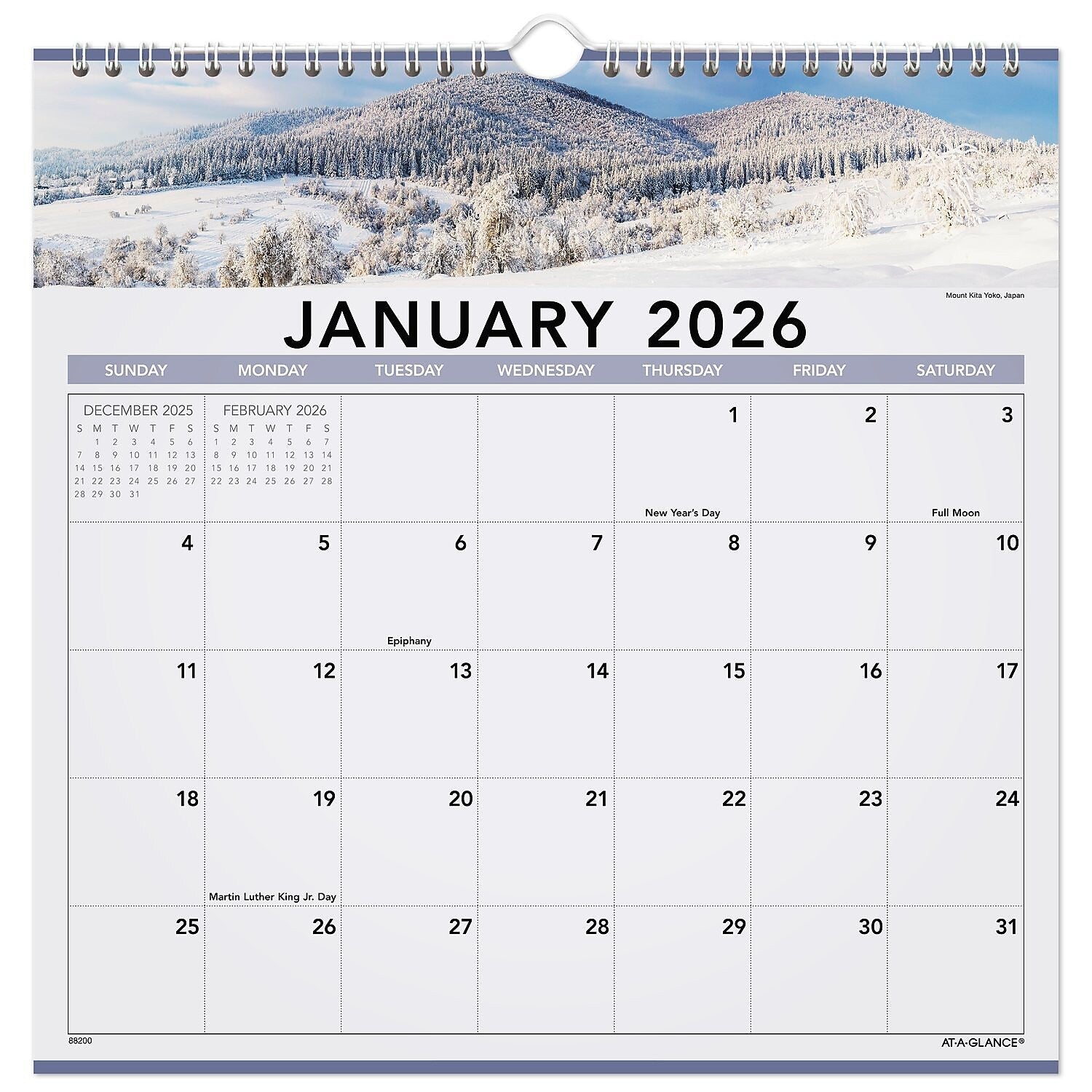 2026 AT-A-GLANCE Landscape 12" x 12" Monthly Wall Calendar (88200-26)