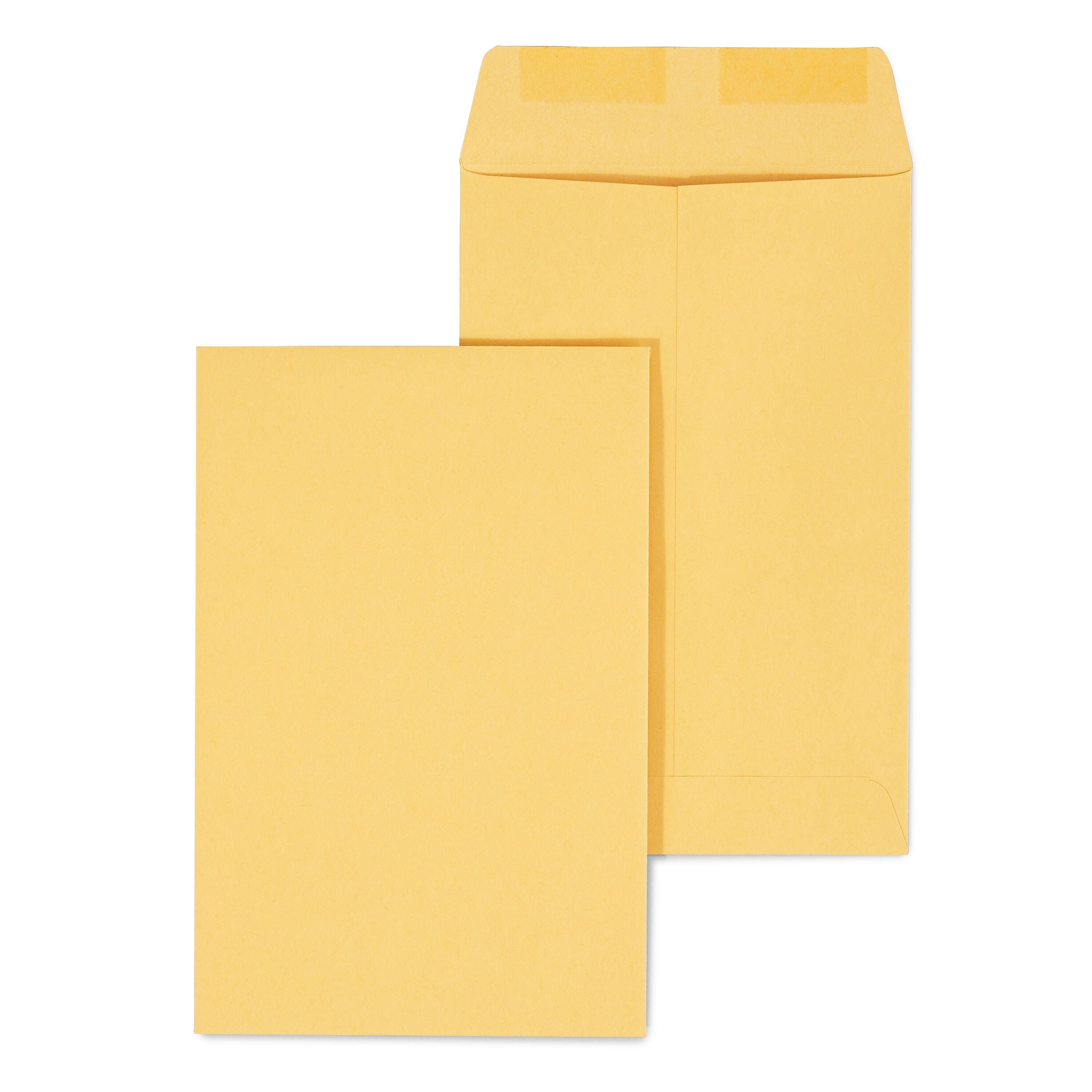 Staples Gummed Kraft Catalog Envelopes, 6" x 9", Brown, 100/Box (17097)