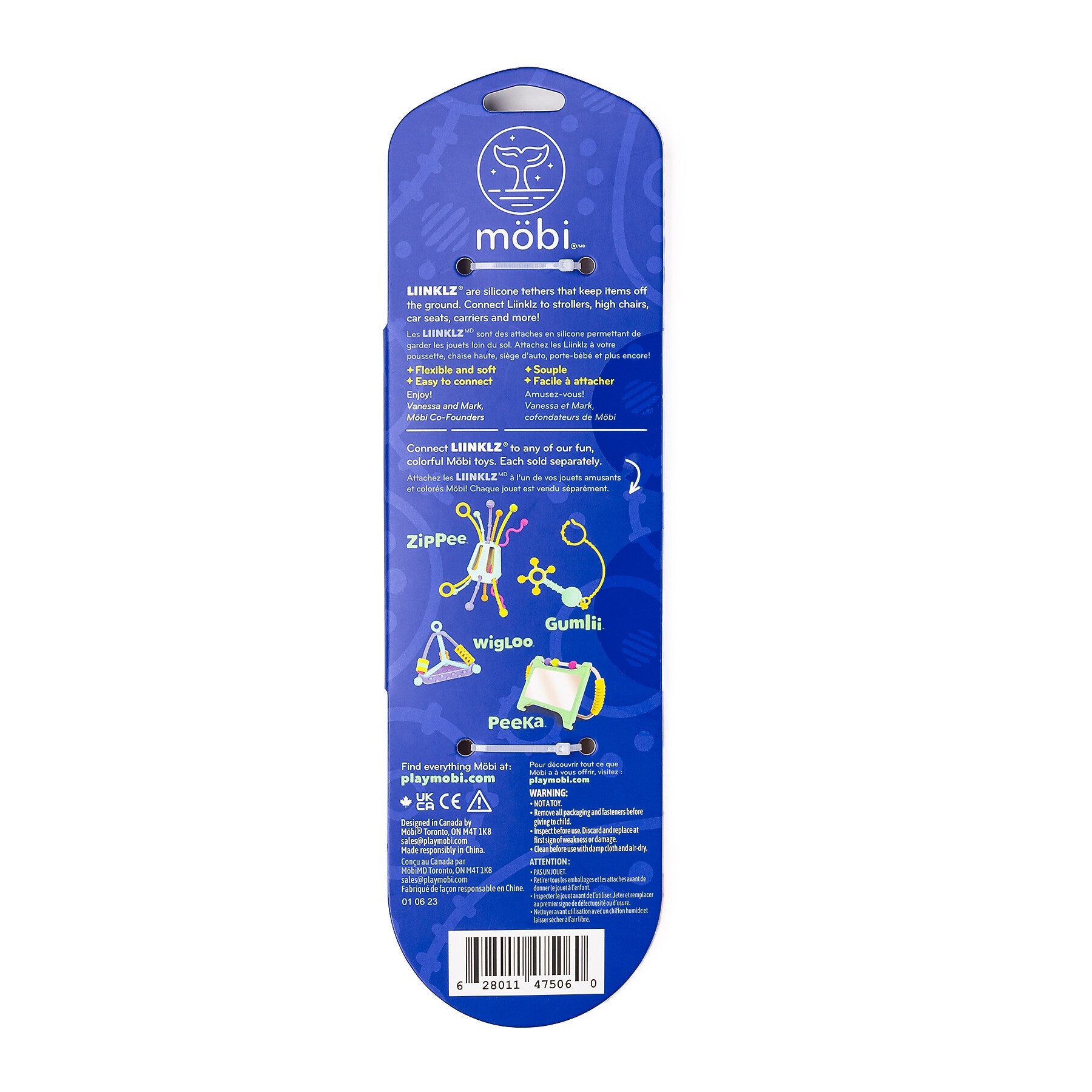 Mobi LIINKLZ Teether, Multicolored, 3/Pack (MGMLKZ1V)