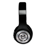 SERENITY Stereo Wireless Headphones with Microphone, 3 ft Cord, Black/Silver