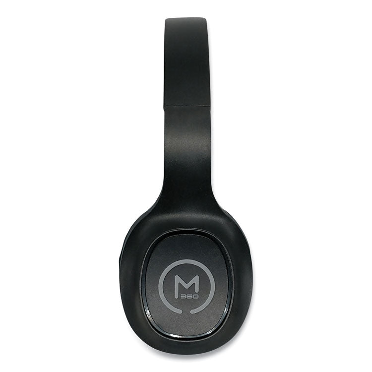 TREMORS Stereo Wireless Headphones with Microphone, 3 ft Cord, Black