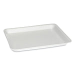 Supermarket Tray, #8S, 10.5 x 8.25 x 0.7, White, Foam, 500/Carton