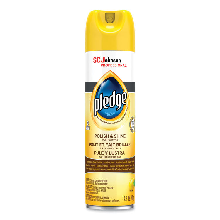 Furniture Polish, Lemon, 14.2 Oz Aerosol Spray, 6/carton