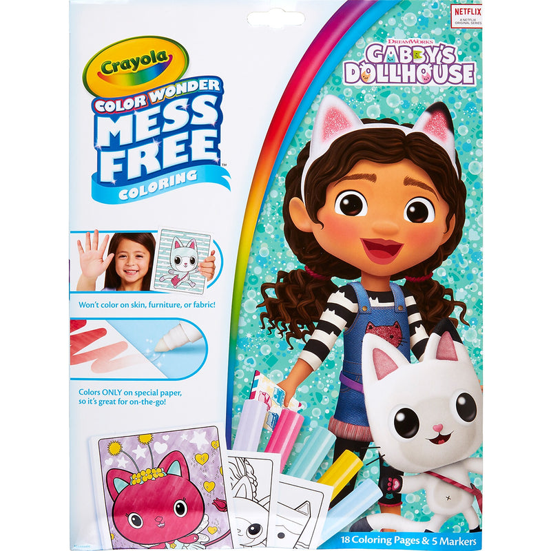 Crayola Color Wonder: Gabby's Dollhouse Coloring Book, 18 Pages, 2 Sets/Bundle (BIN752835-2)