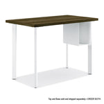 Coze Writing Desk Post Legs with U-Storage Compartment, 5.75" x 28", Designer White, 4 Legs/Set