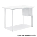 Coze Writing Desk Post Legs with U-Storage Compartment, 5.75" x 28", Designer White, 4 Legs/Set