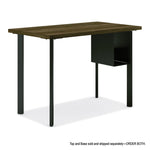 Coze Writing Desk Worksurface, Rectangular, 42" x 24", Florence Walnut