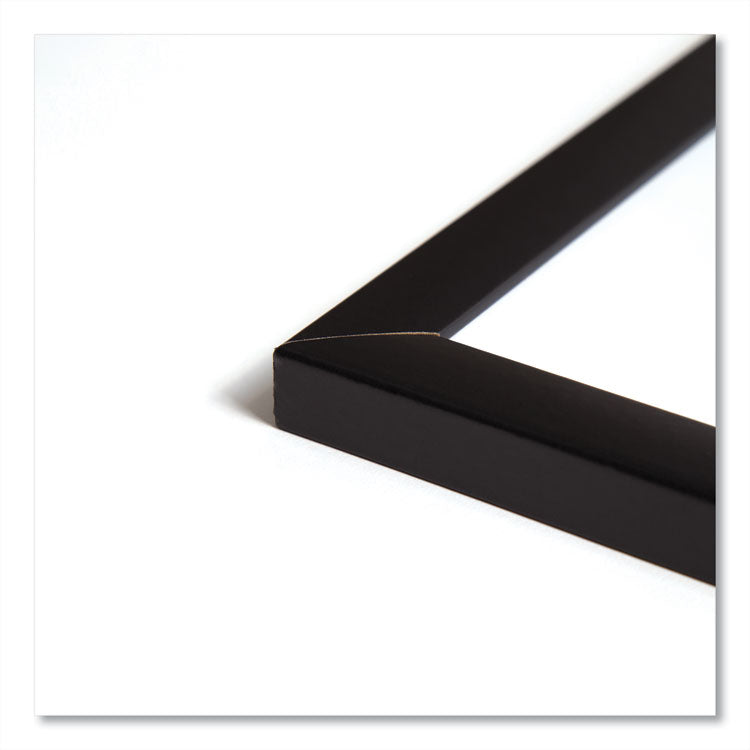 Magnetic Dry Erase Board with Wood Frame, 24" x 18" (Actual Size: 23" x 17"), White Surface, Black Wood Frame