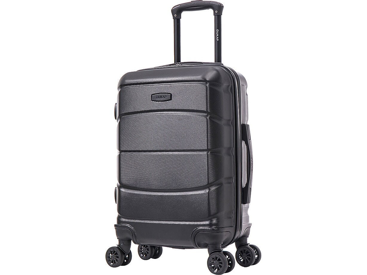 DUKAP Sense 20" Hardside Suitcase, 4-Wheeled Spinner, TSA Checkpoint Friendly, Black (DKSEN00S-BLK)