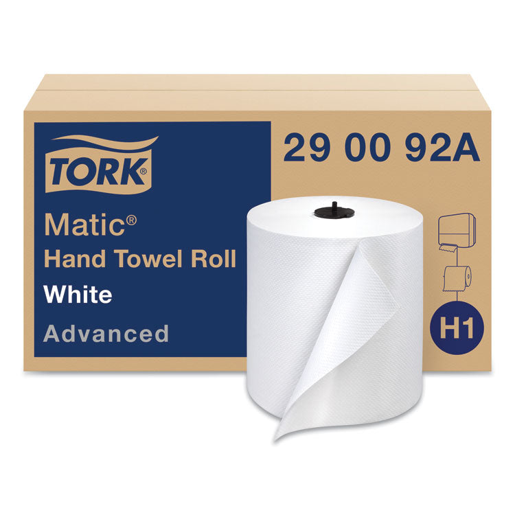 Advanced Matic Hand Towel Roll, 2-Ply, 7.7" x 525 ft, White, 643/Roll, 6 Rolls/Carton