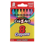 Crayons, 8 Assorted Colors, 8/pack
