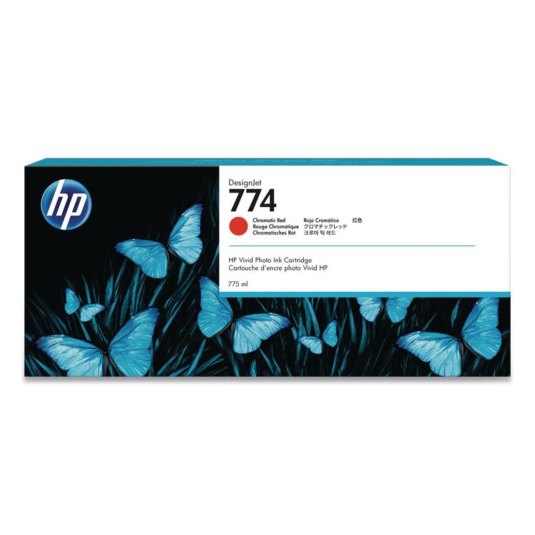 HP 774 Chromatic Red Original Ink Cartridge, 10/Carton