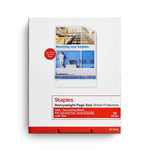 Staples Heavyweight Sheet Protector, 8.5" x 11", Clear, 50/Box (15943-CC)