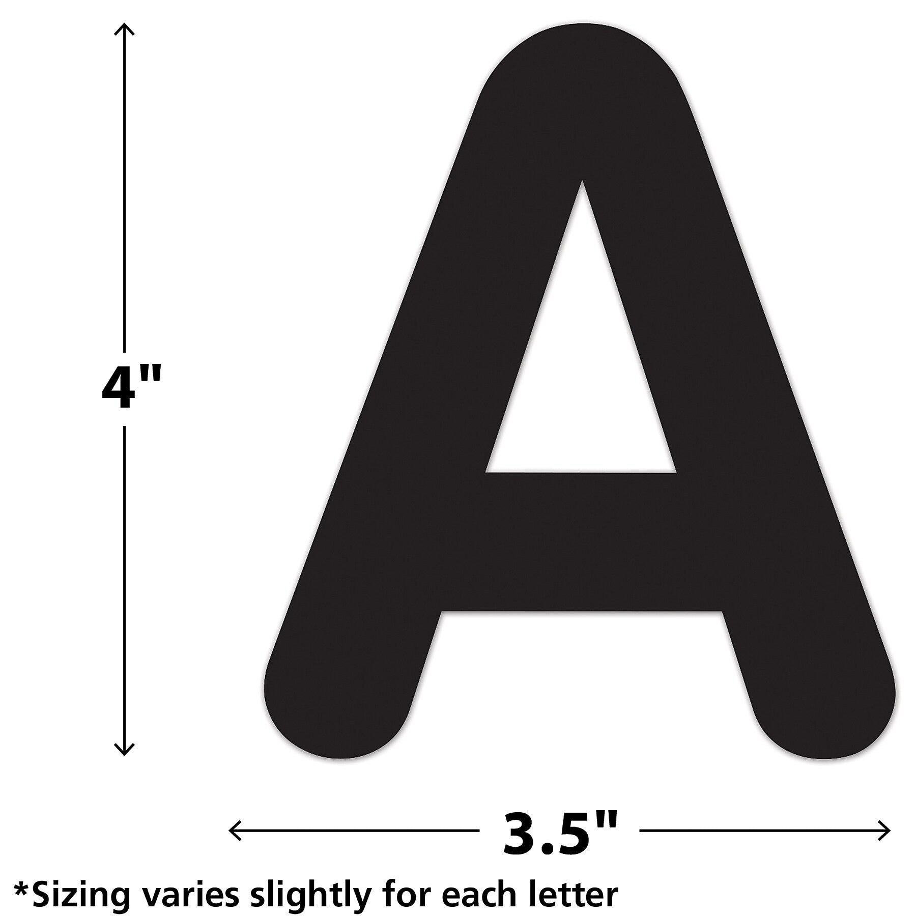 Teacher Created Resources 4" Self-Adhesive Letters and Numbers, Black, 108/Pack (TCR9640)
