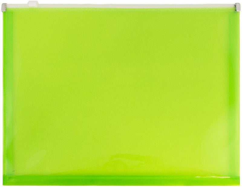 JAM Paper Premium Plastic Document File, Letter, Lime Green, 3/Pack (218Z1LIX3)
