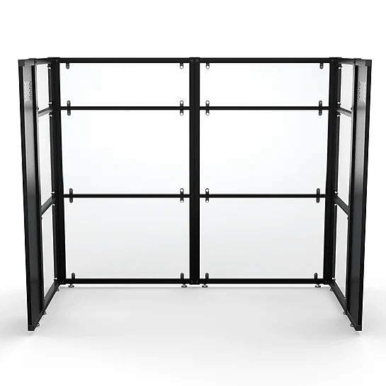 VersaDesk WorkNest 66"H x 81"W U-Shaped Cubicle Panel Workstation, Black (WNCC-7248-B)
