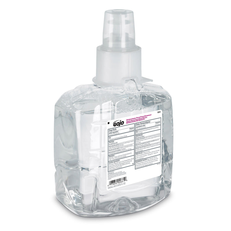 GOJO Antibacterial Foaming Hand Soap Refill for LTX 12 Dispenser, Plum Scent, 1200 ml, 2/Carton (1912-02)